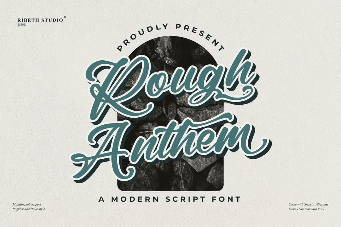 Rough Anthem - Stylish Script Font
